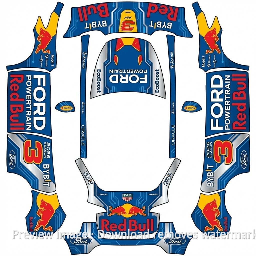 Model Y Verstappen 2026 Limited Edition Wrap Template