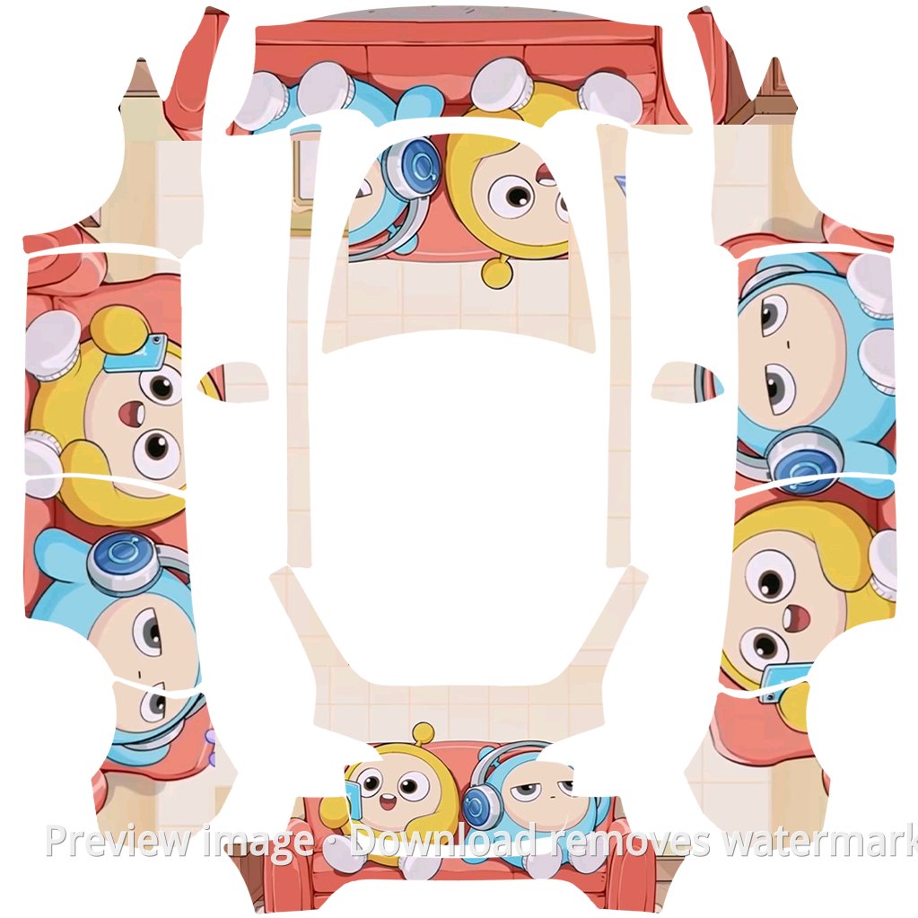 Eggy Party Theme Model Y Wrap Template