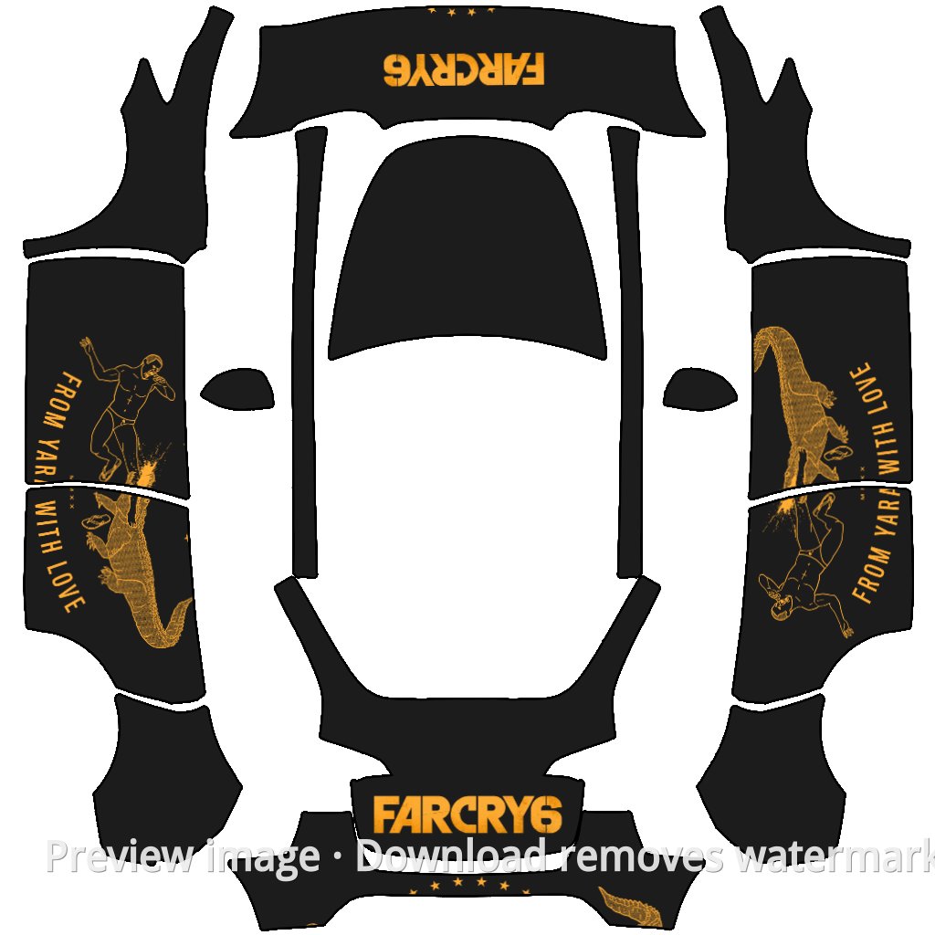 Crocodile Bite Theme Model Y Wrap Template