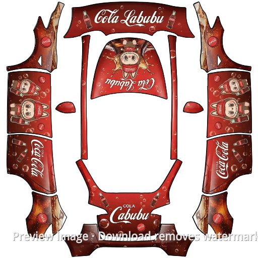 Cola Labubu Theme - Model Y