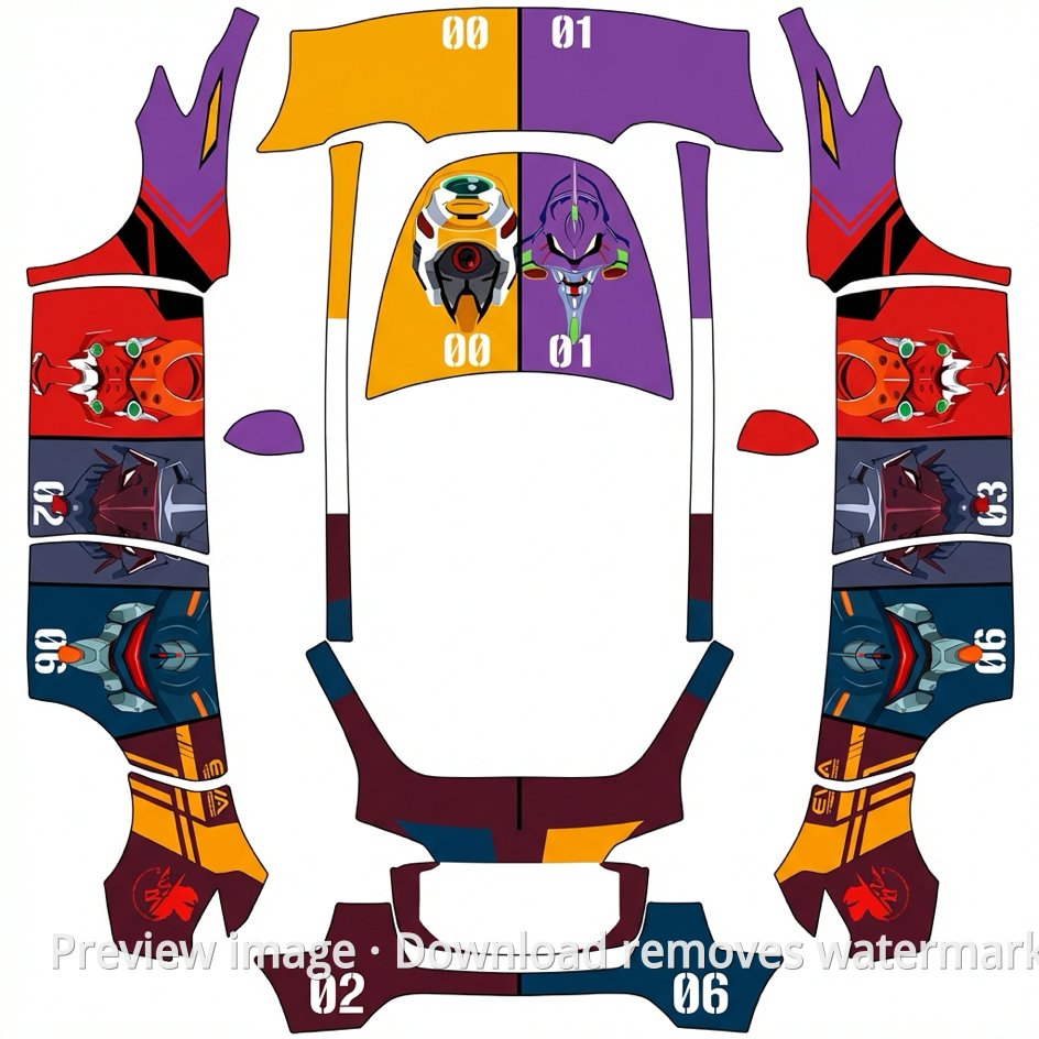 Model Y Cool Skin Wrap Template