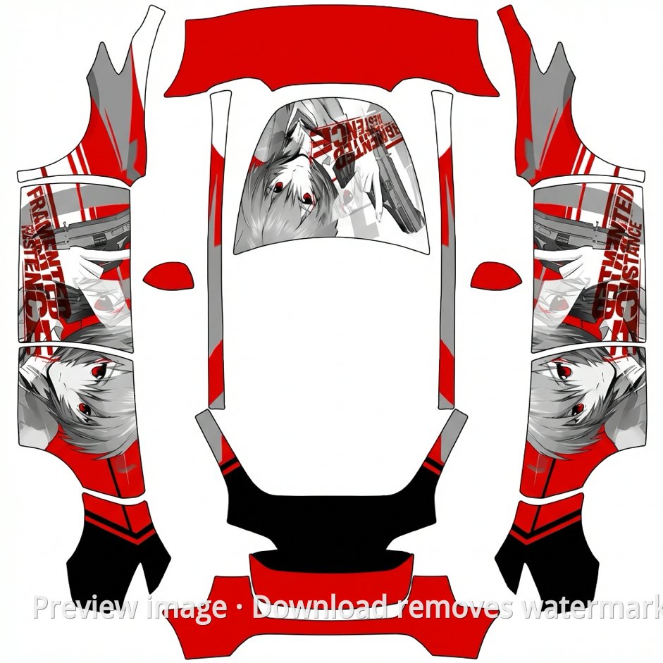 Model Y Cool Skin Wrap Template