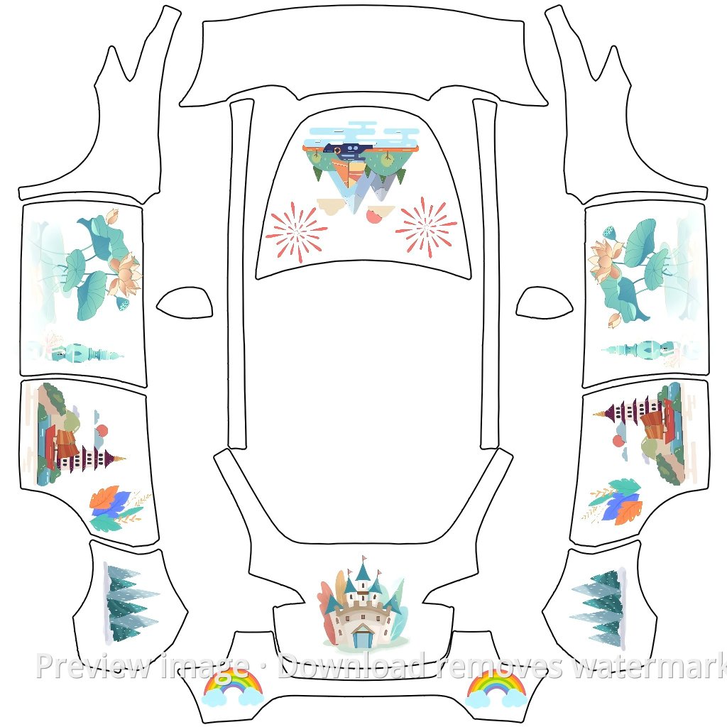 Model Y Judy 2 Cool Summer Wrap Template