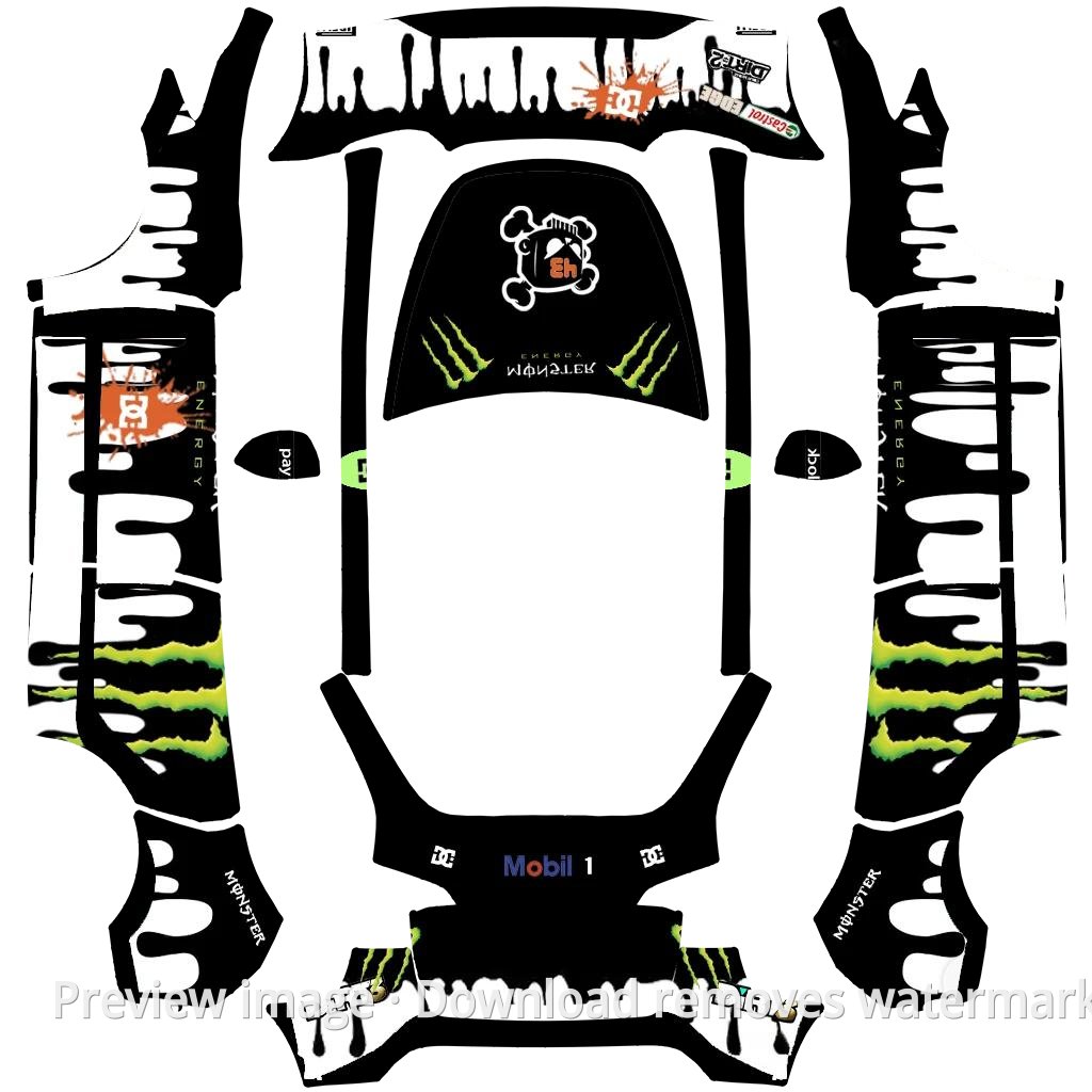 Premium Wrap Template - Model Y