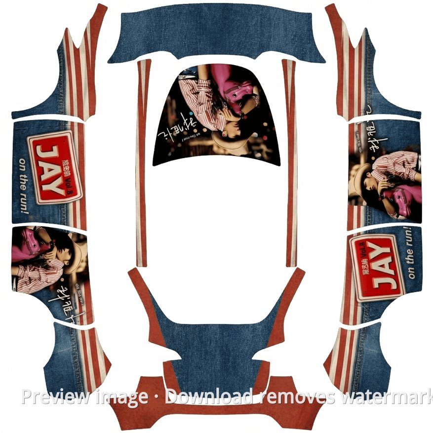 Cool Jay Chou Theme Model Y Wrap Template