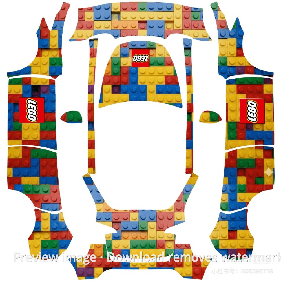 Model Y LEGO Theme Wrap Template