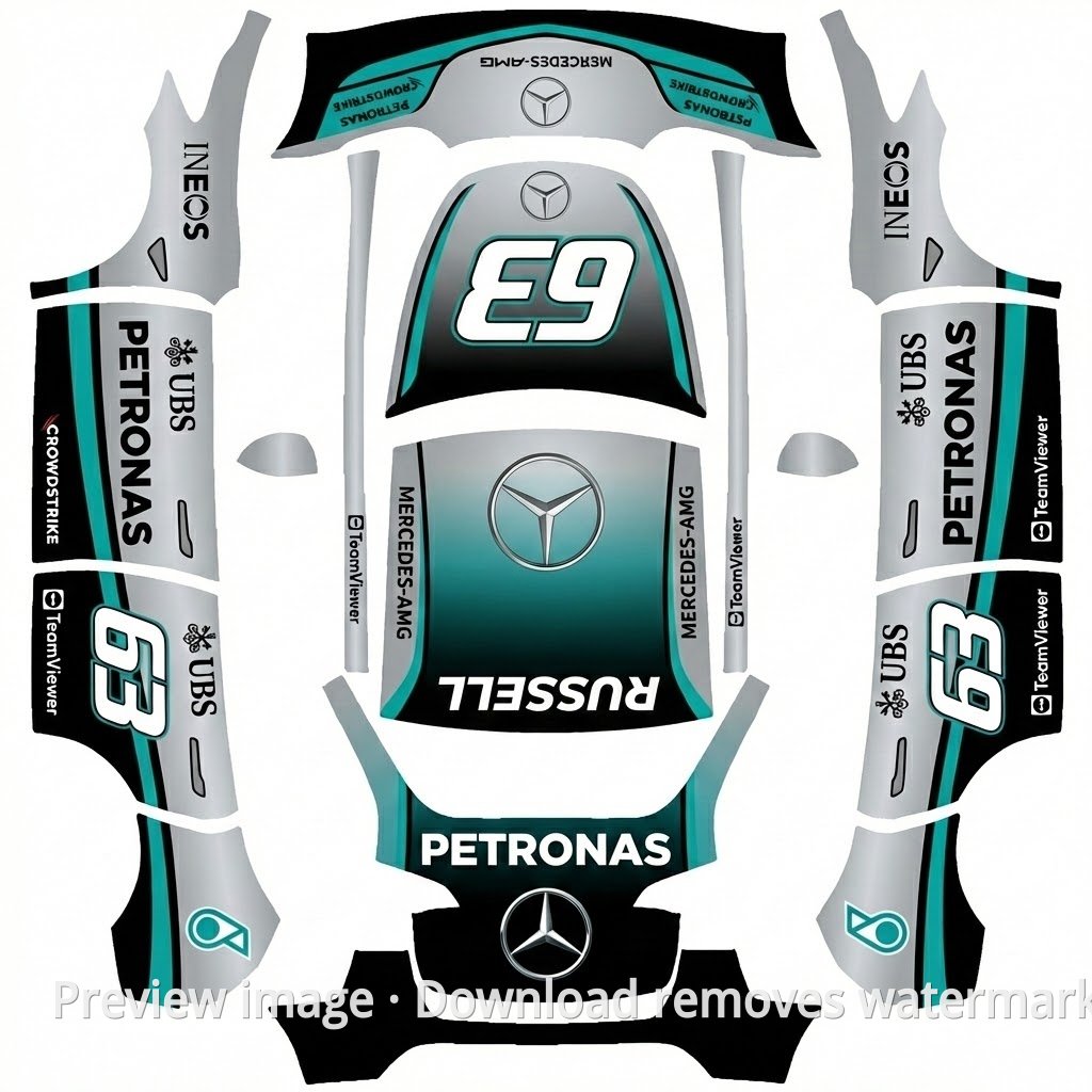 Model Y Mercedes Russell Theme Wrap Template