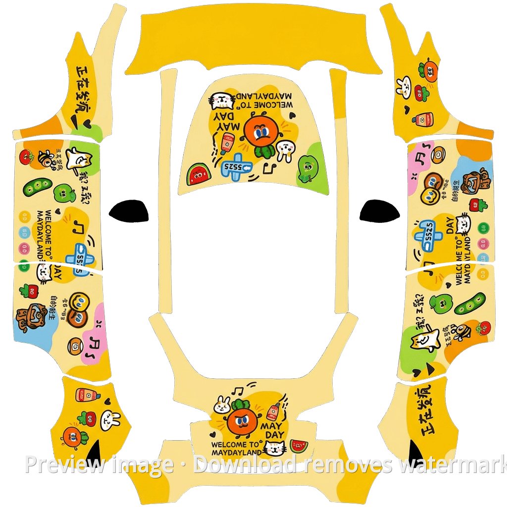 Model Y Bobohuang Wrap Template