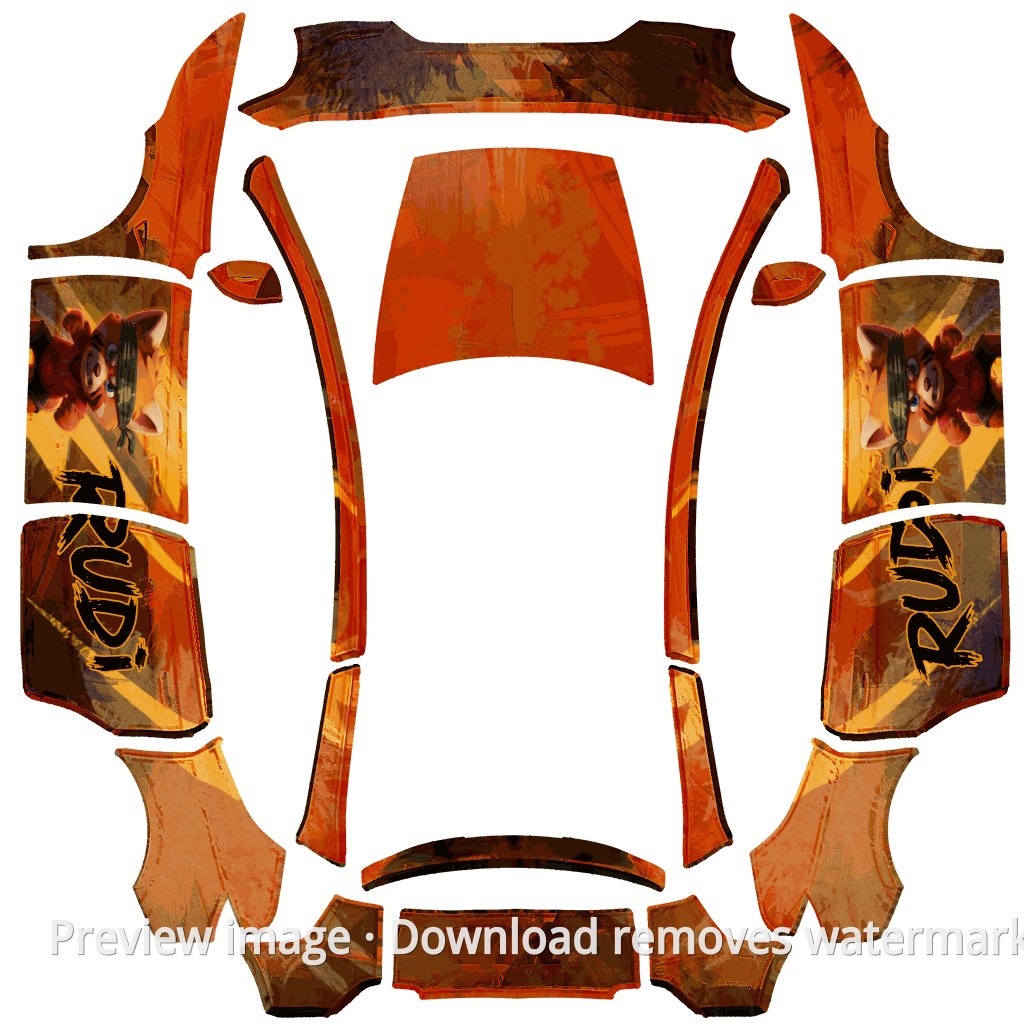 Model Y L #1223 Wrap Template