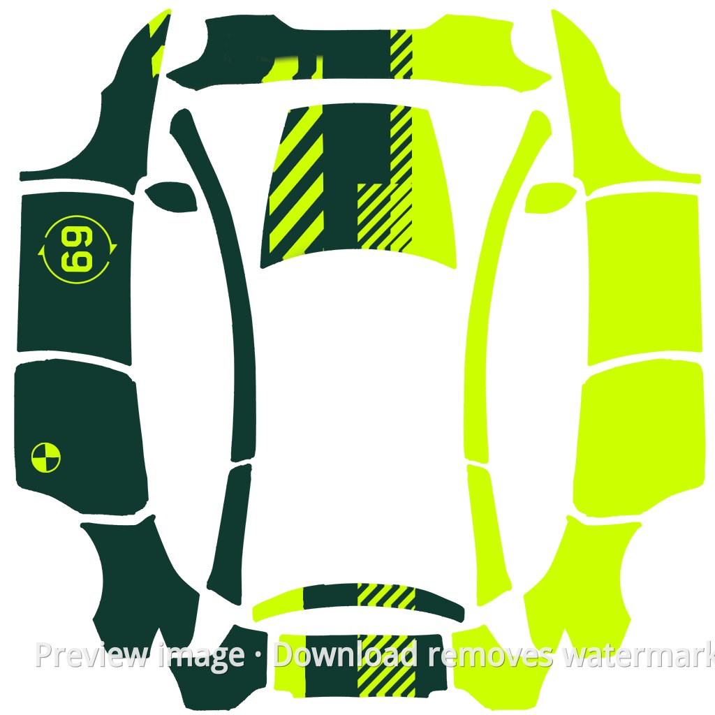 Model Y L #8616 Wrap Template