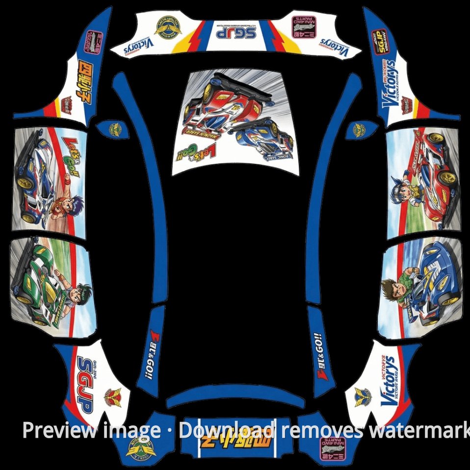 Four-Wheel Drive Brothers Model Y L Wrap Template
