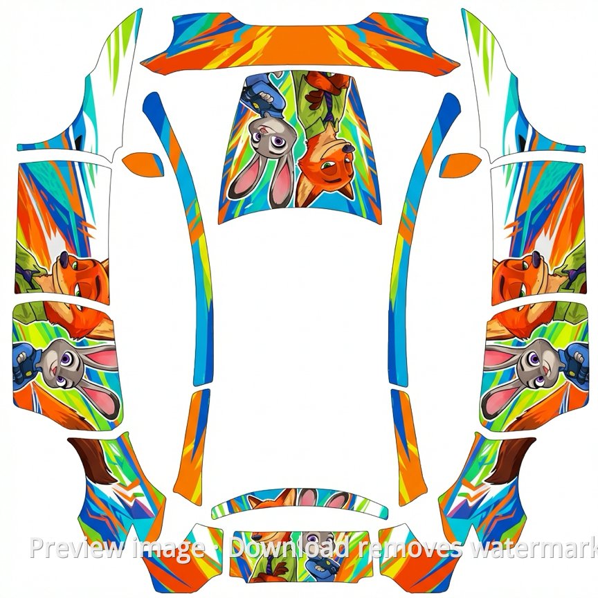 Model Y L PNG Wrap Template
