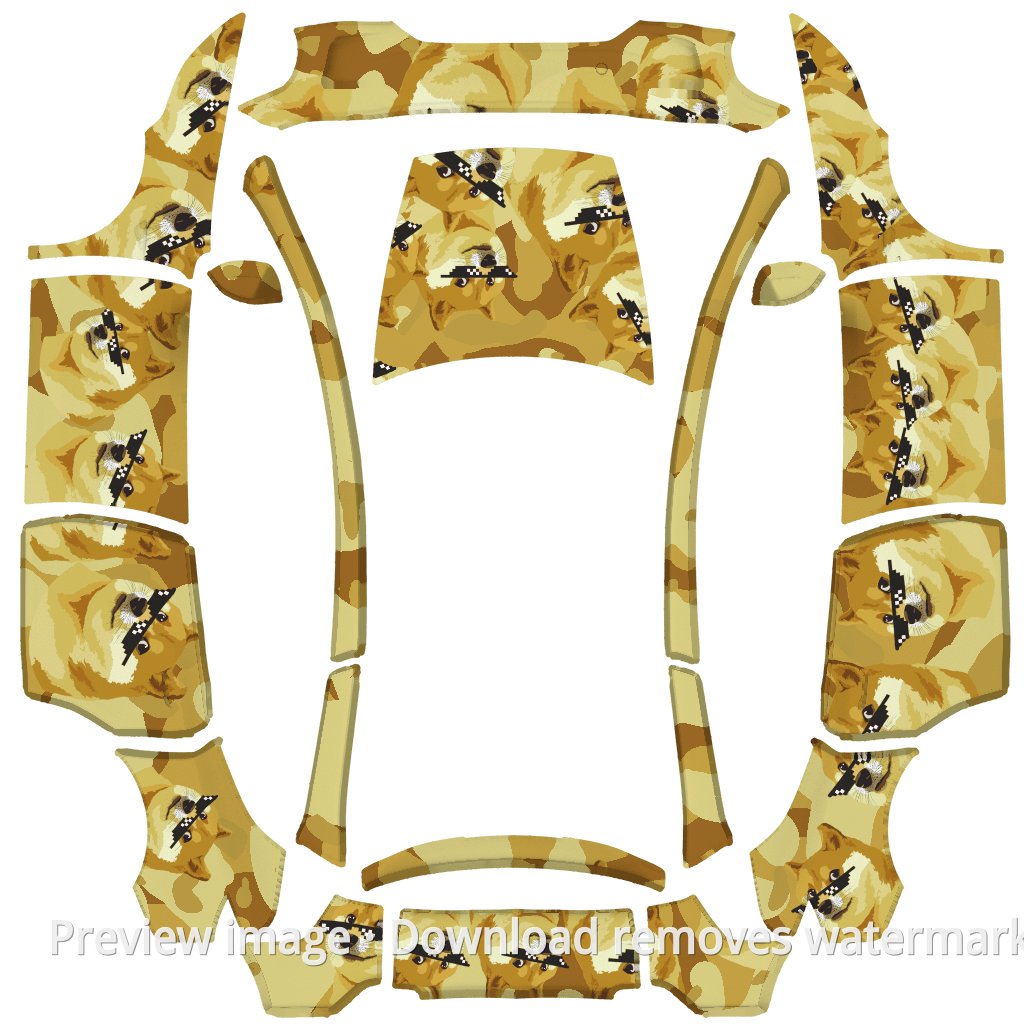 Model Y L #5089 Wrap Template