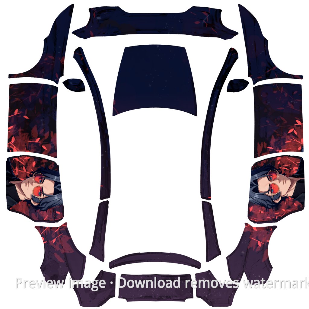 Model Y L #5086 Wrap Template