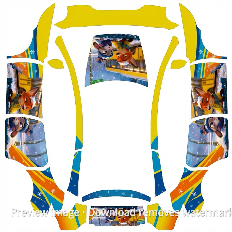 Model Y L Wraps Folder Template