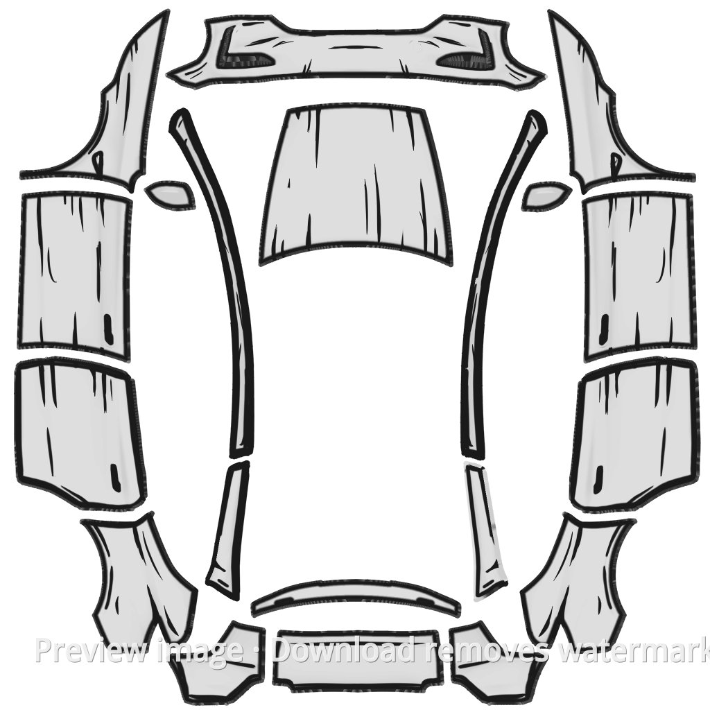 Model Y L #6775 Wrap Template