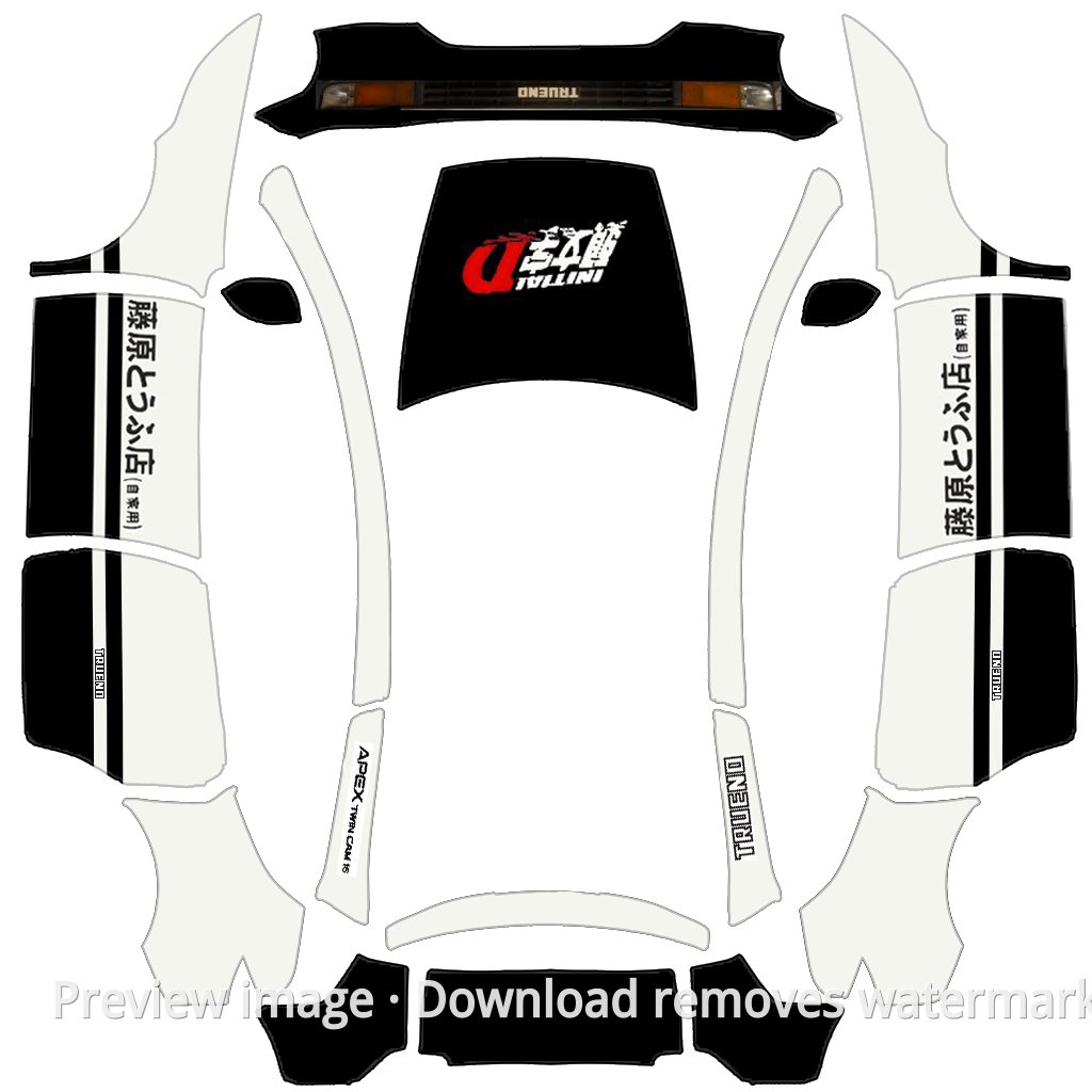 Initial D Fujiwara Tofu Shop Template - Model Y L