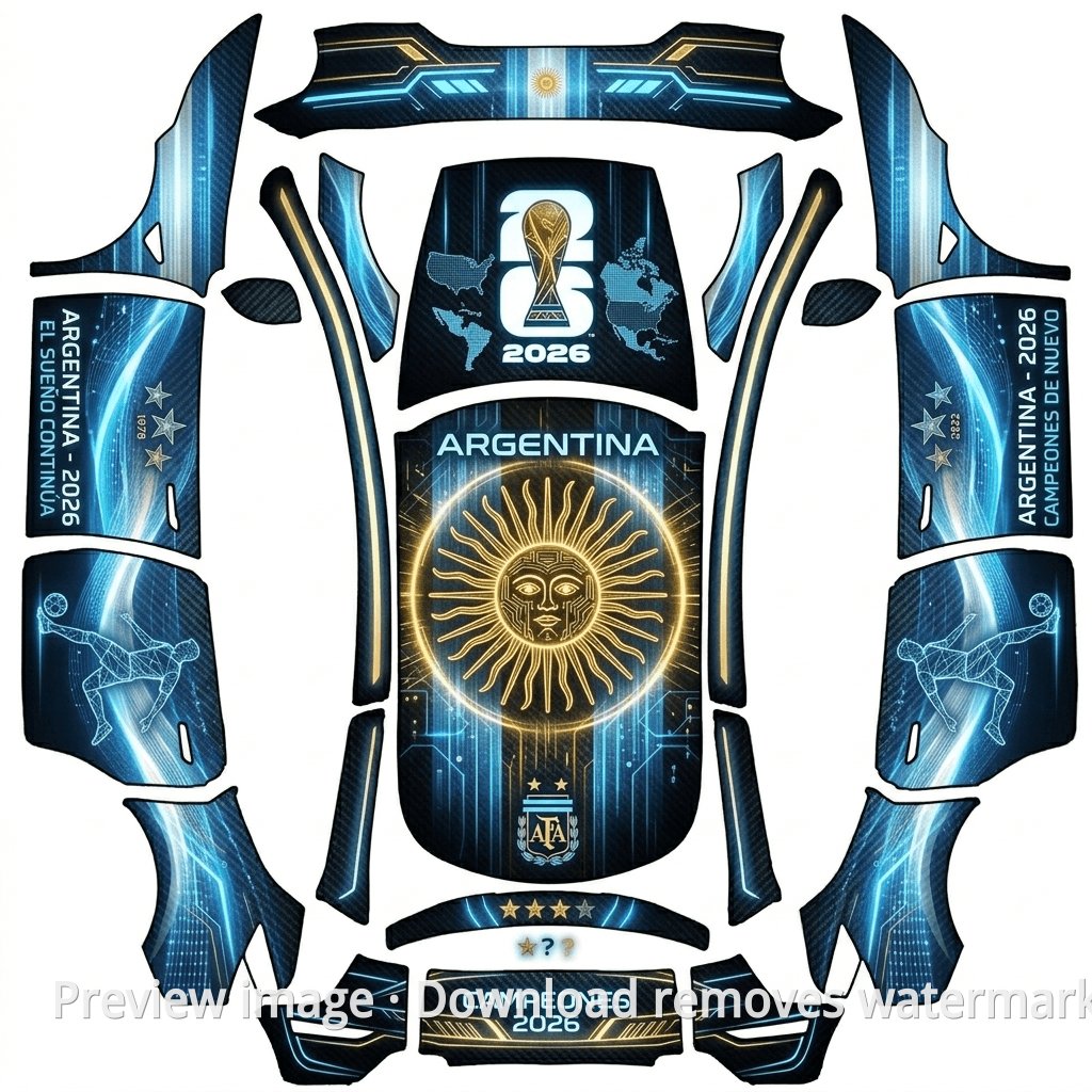 2026 World Cup Argentina Theme - Model Y L