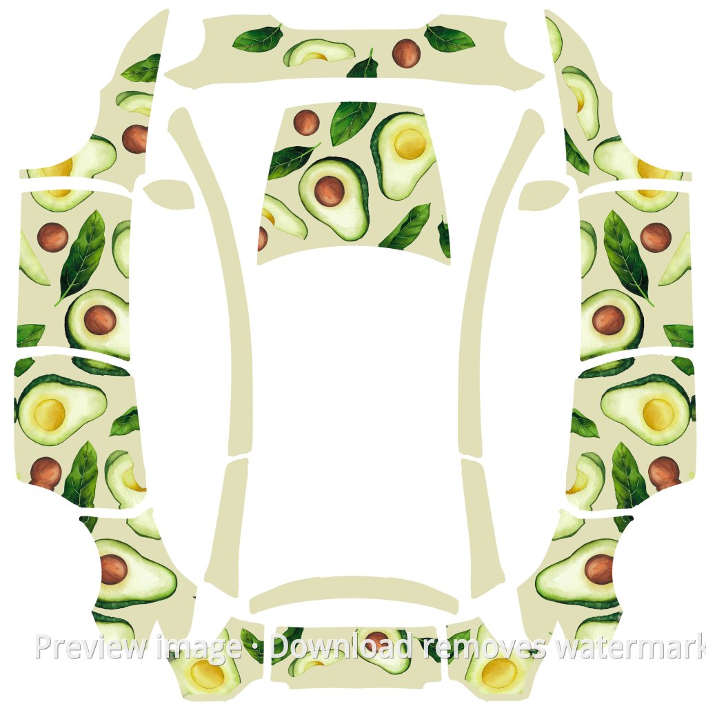 Model Y L #9483 Fruit Stripe Pear Wrap Template