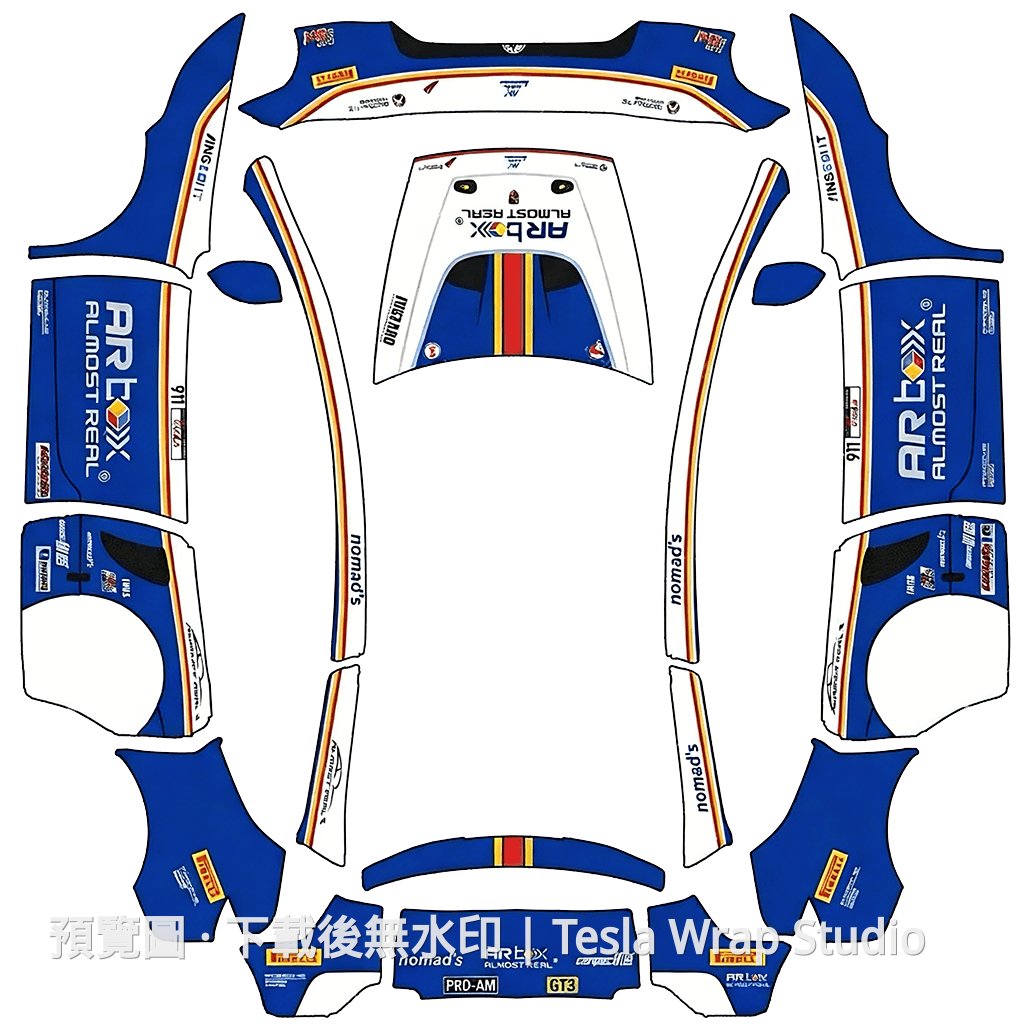 Porsche GT3 Rothmans 塗裝系列 - Model Y L