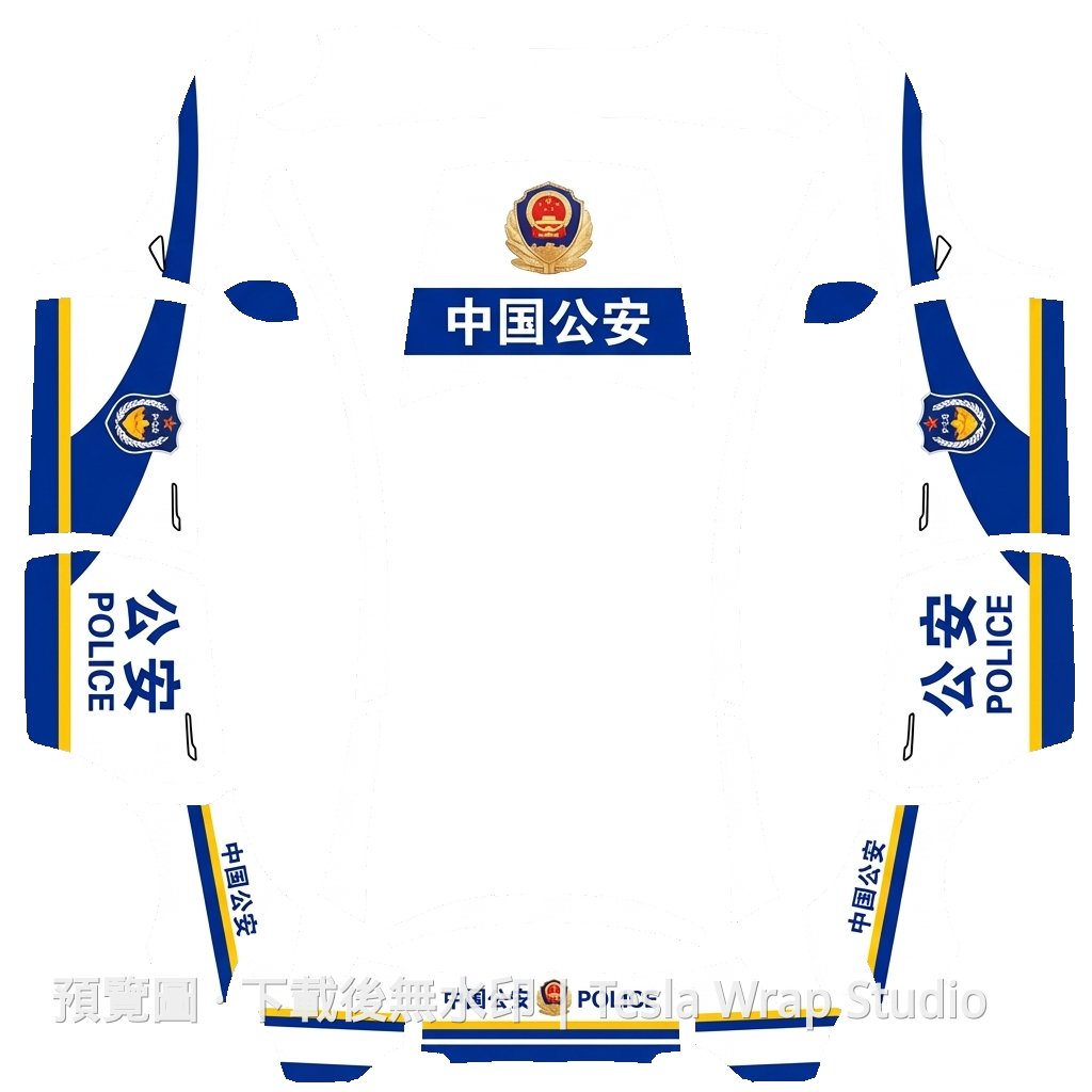 Model Y L 警車主題車體外觀範本