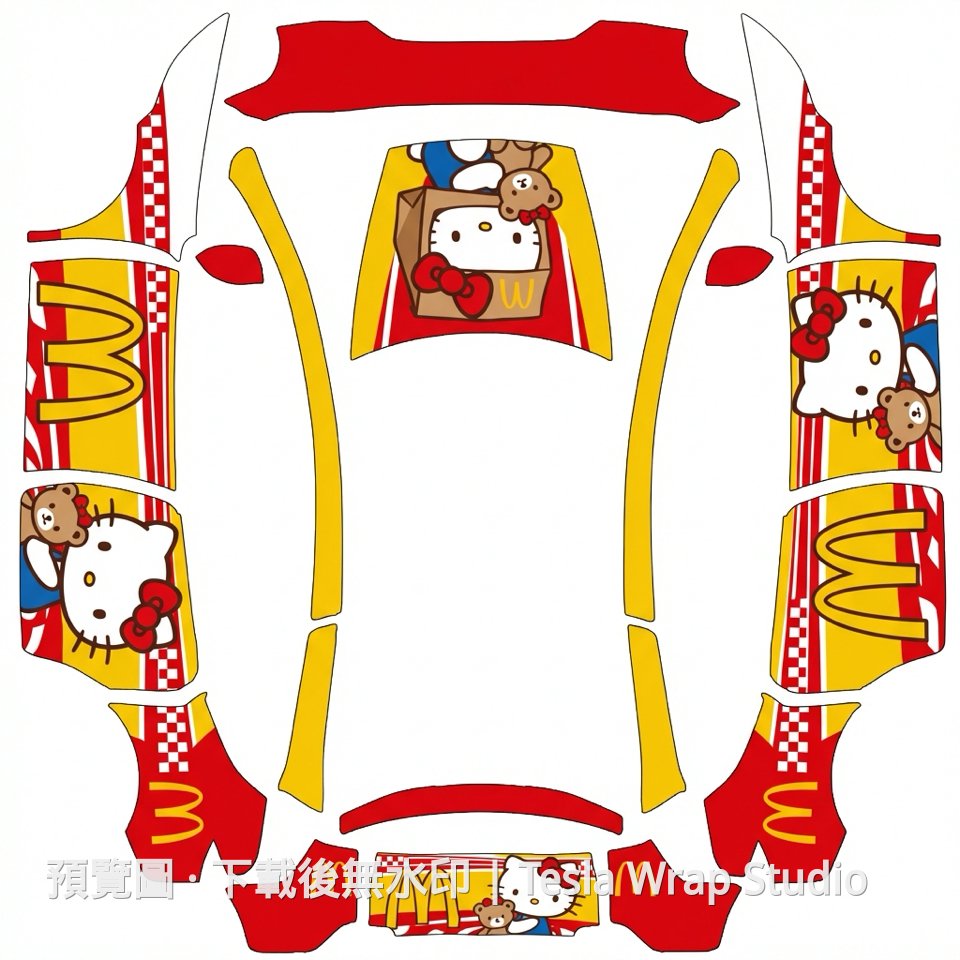 麥當勞 Hello Kitty Model Y L 車體外觀範本