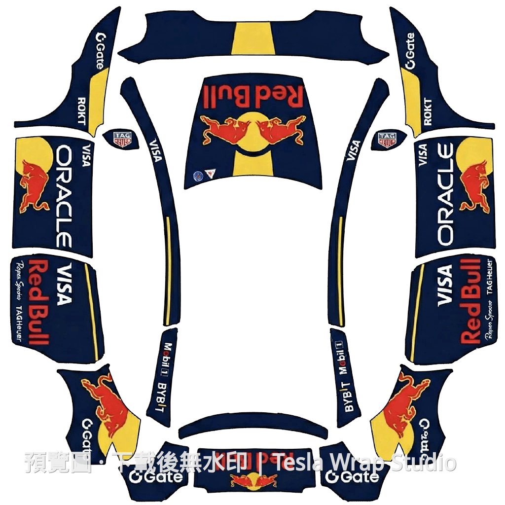Red Bull 賽車塗裝系列 - Model Y L