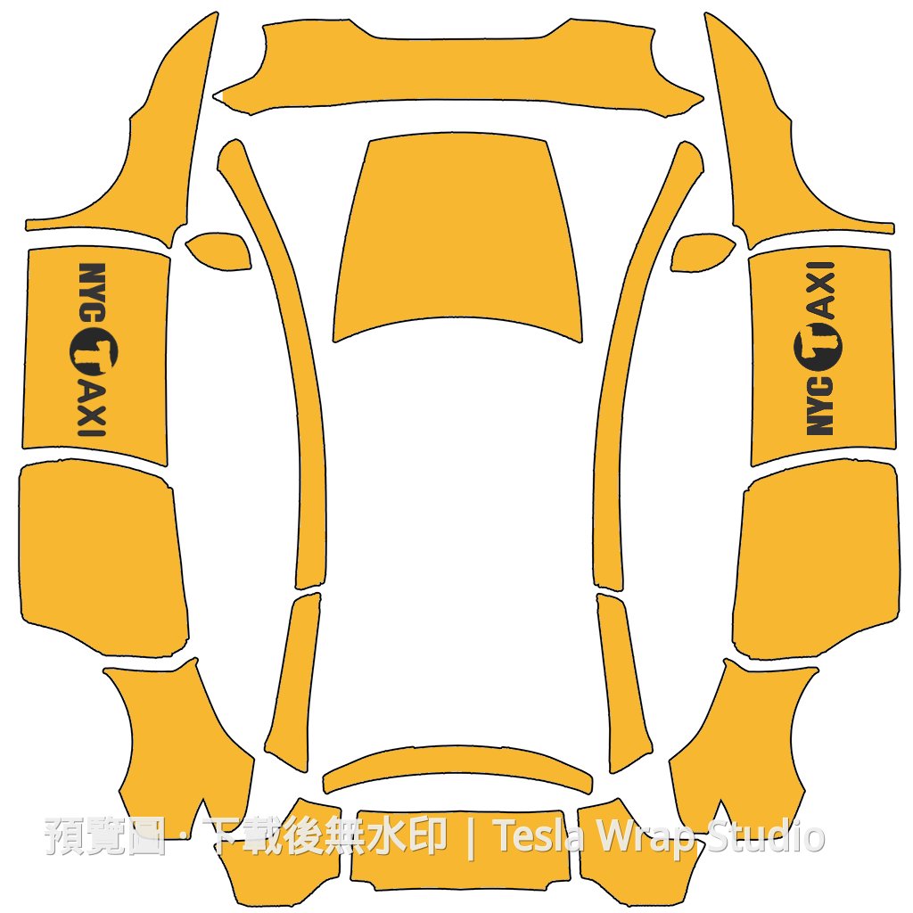 NYC Taxi 紐約計程車主題 - Model Y L
