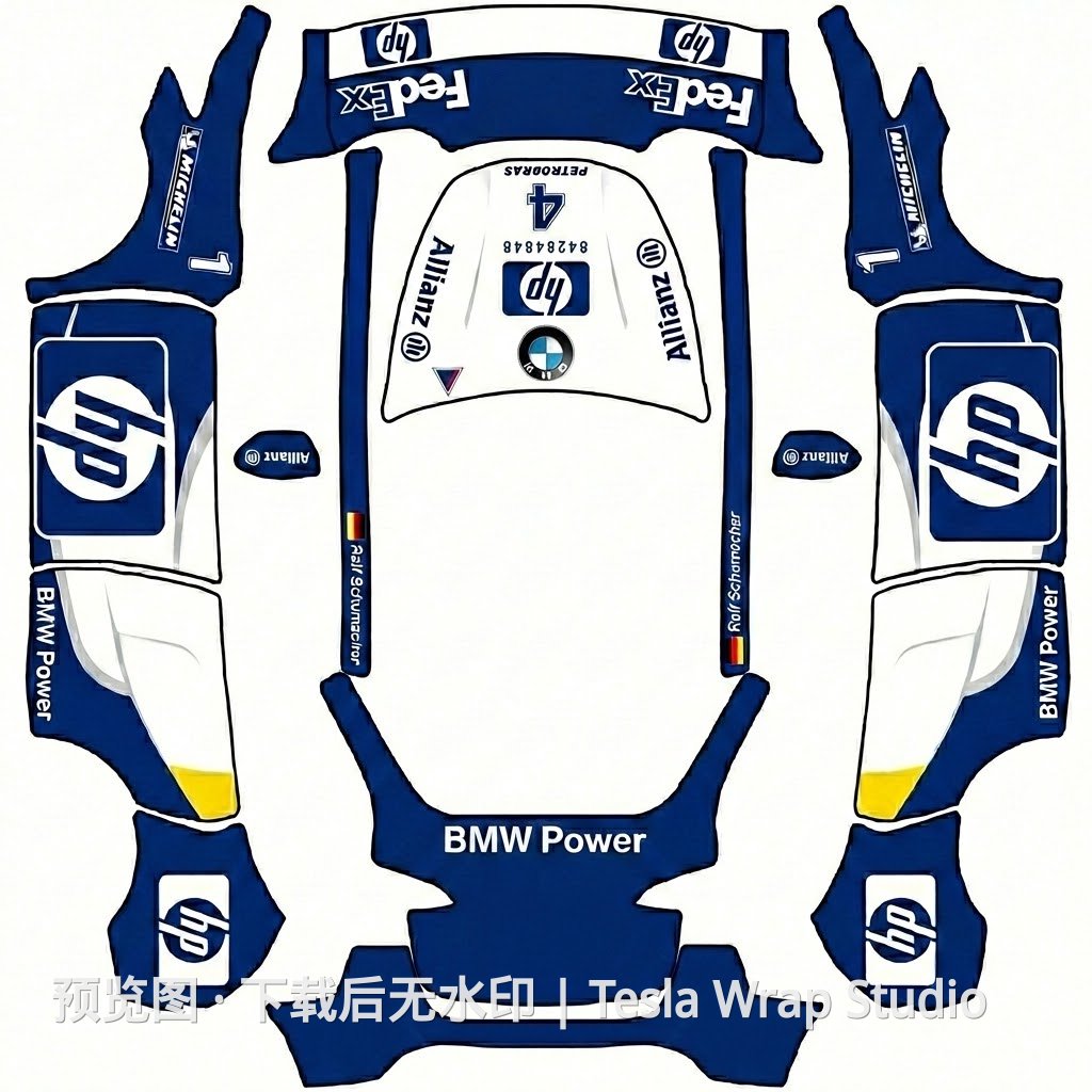 Model Y 经典赛车 BMW Williams FW-25 主题外观模板