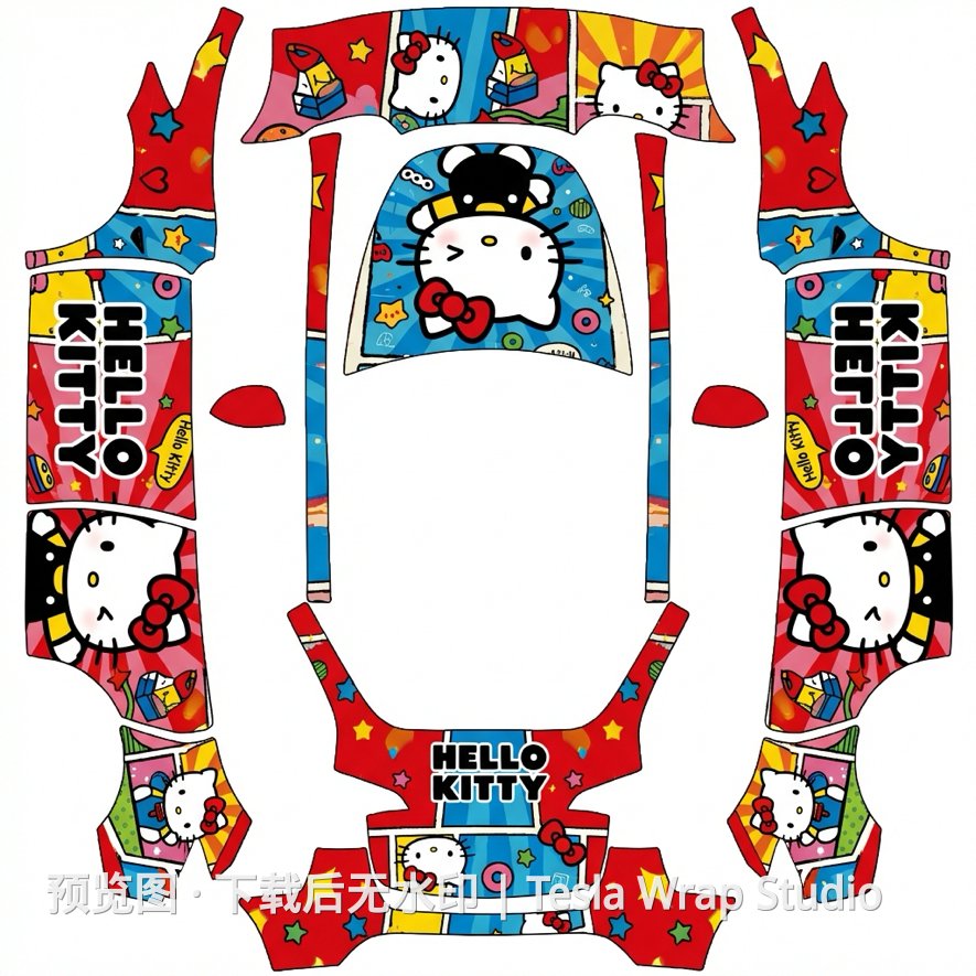 Model Y Hello Kitty 主题外观模板