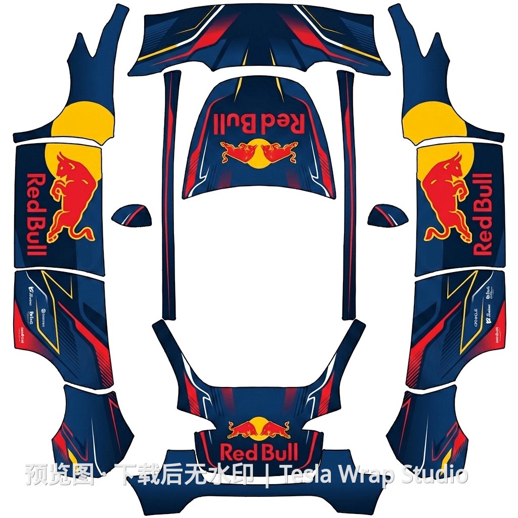 Model Y Red Bull F1 -26 主题外观模板