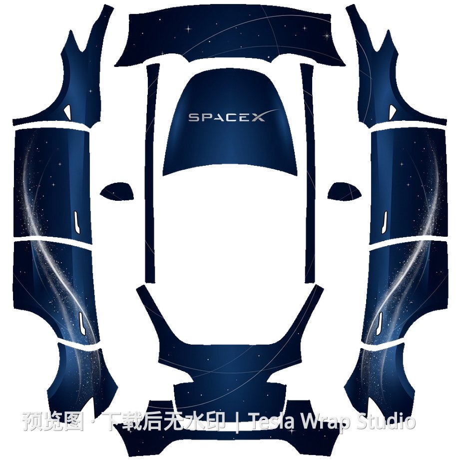 SpaceX 主题 - Model Y - Model Y 特斯拉喷漆车间模板