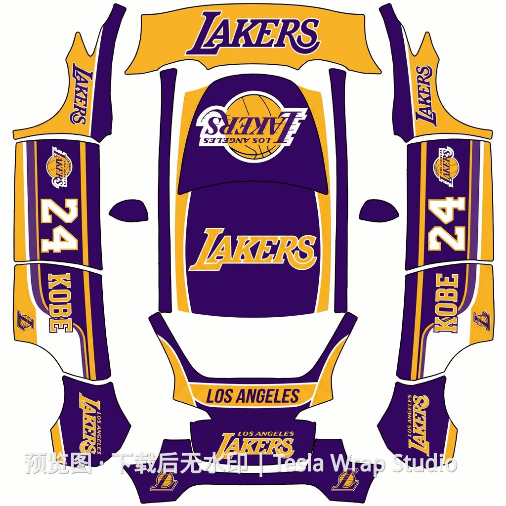 Model Y My Lakers 24 主题外观模板