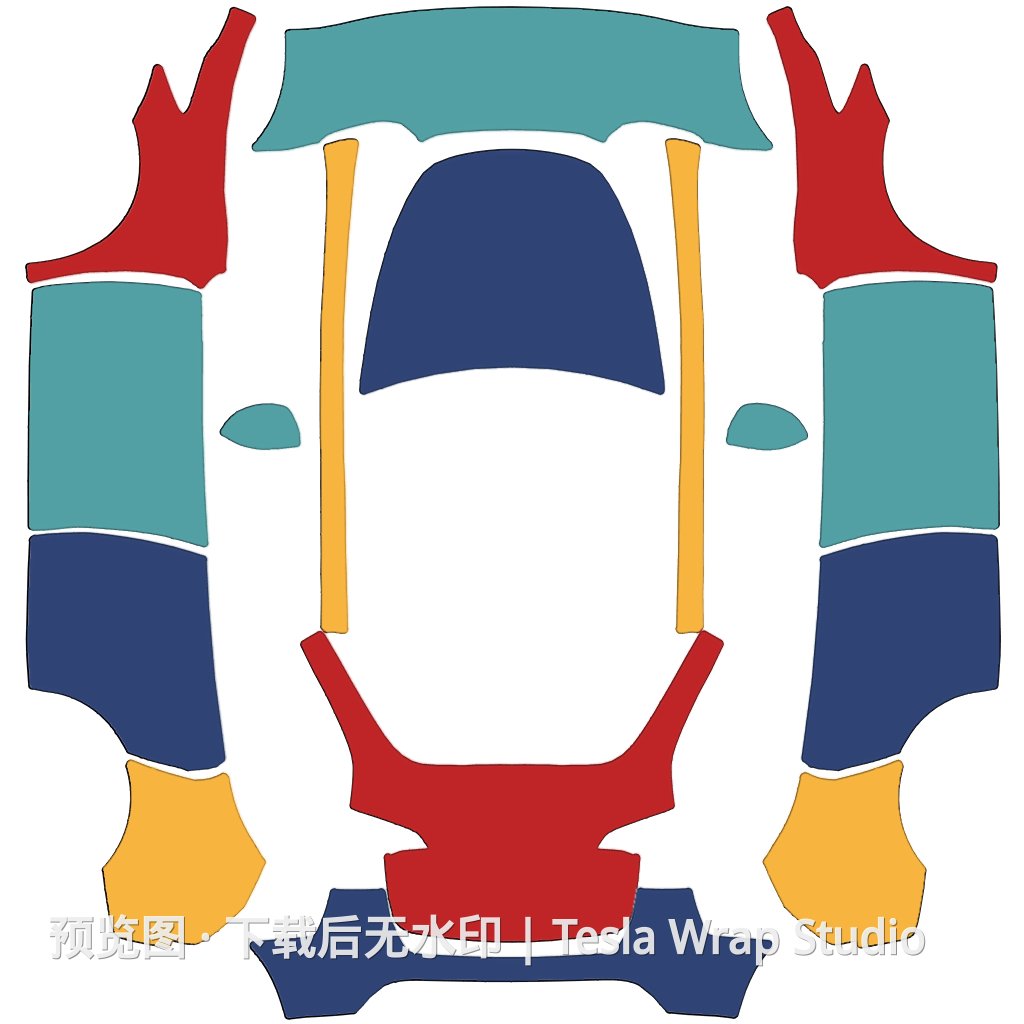Model Y 编号 #9306 自定义模板 - Model Y 特斯拉喷漆车间模板