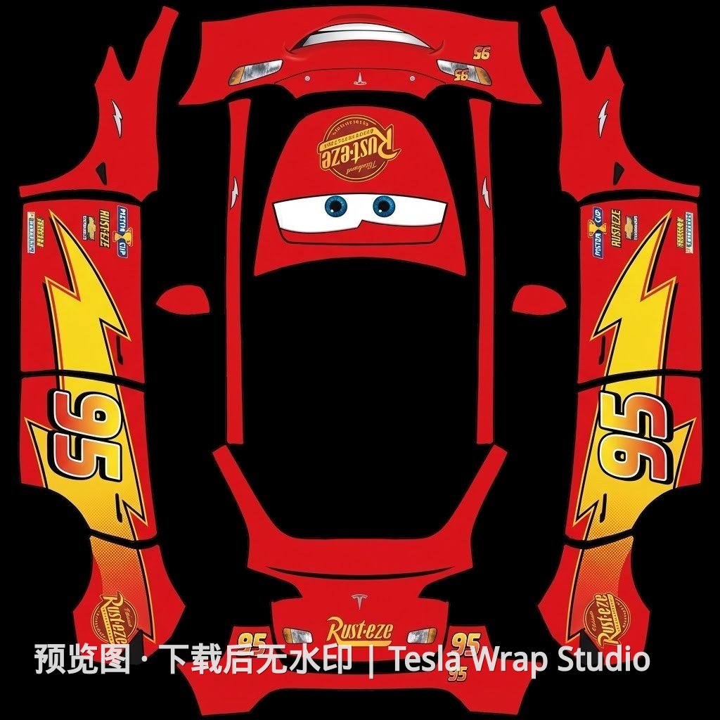Model Y 闪电麦昆主题外观模板
