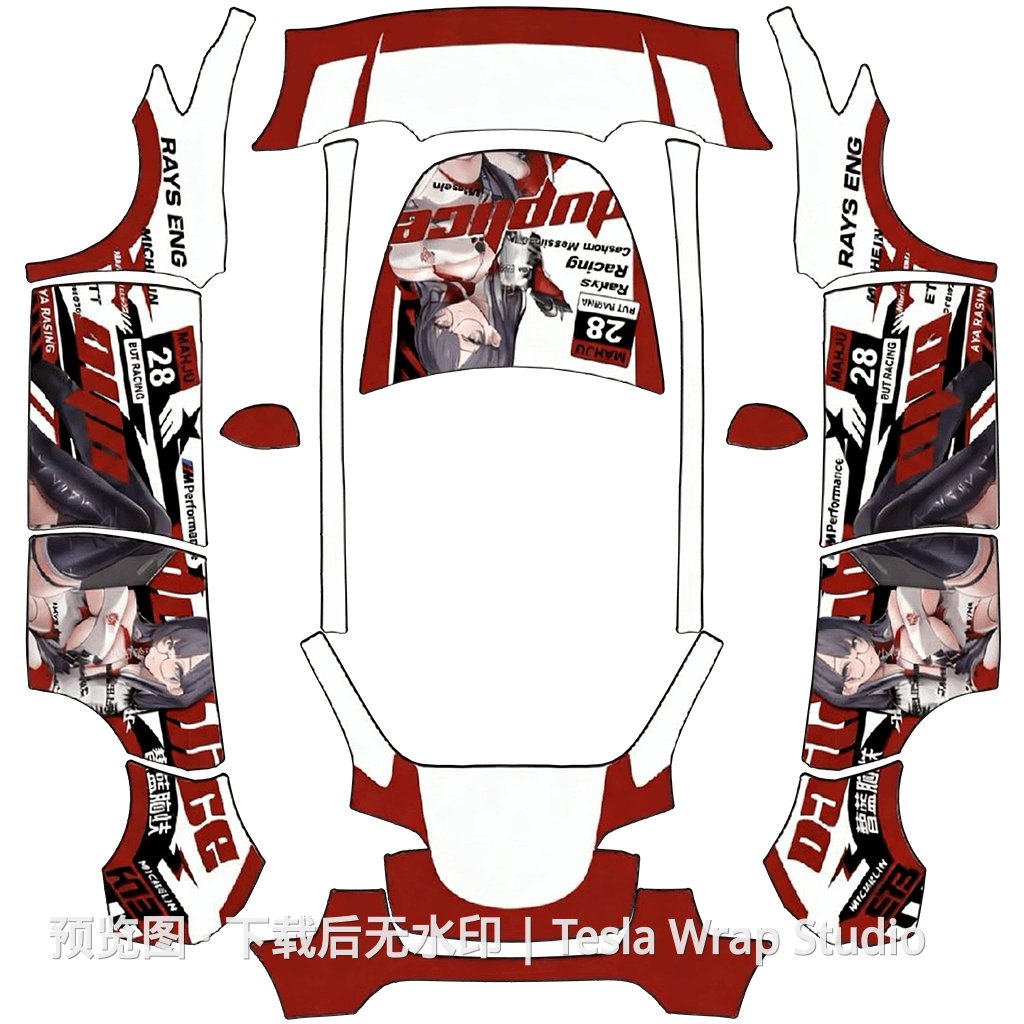 赛车精品涂装 2 - Model Y - Model Y 特斯拉喷漆车间模板