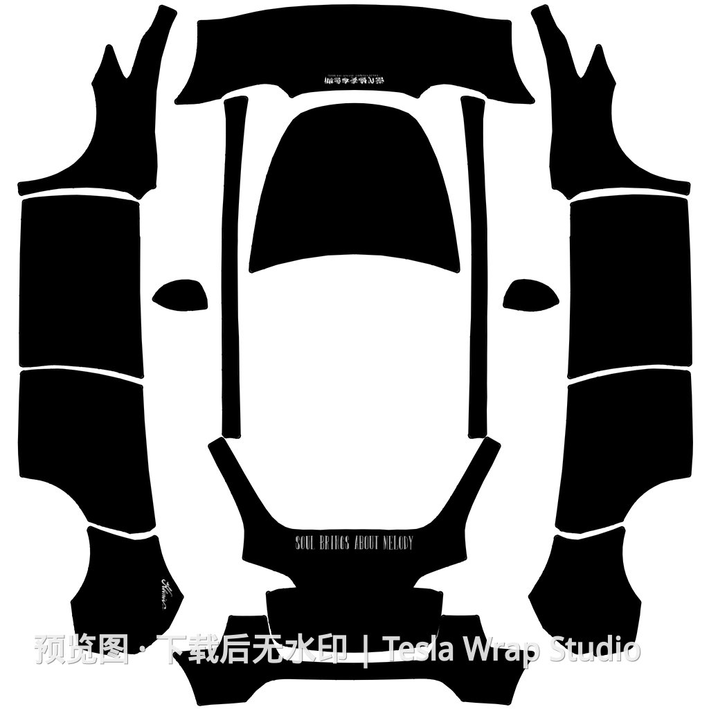 黑色布鲁斯主题 - Model Y - Model Y 特斯拉喷漆车间模板