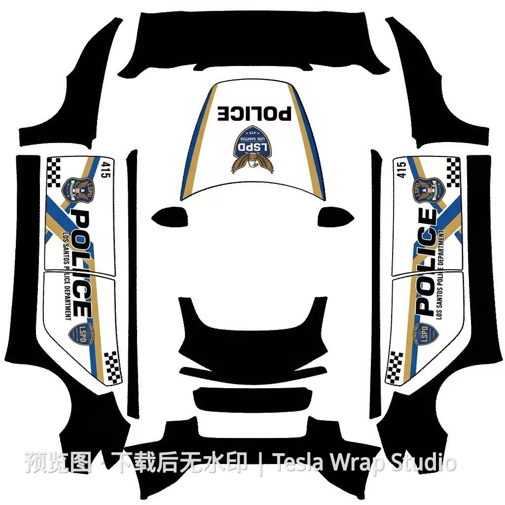 Model Y 警车主题外观模板