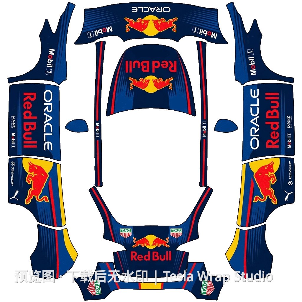 Model Y Red Bull F1 -2 主题外观模板