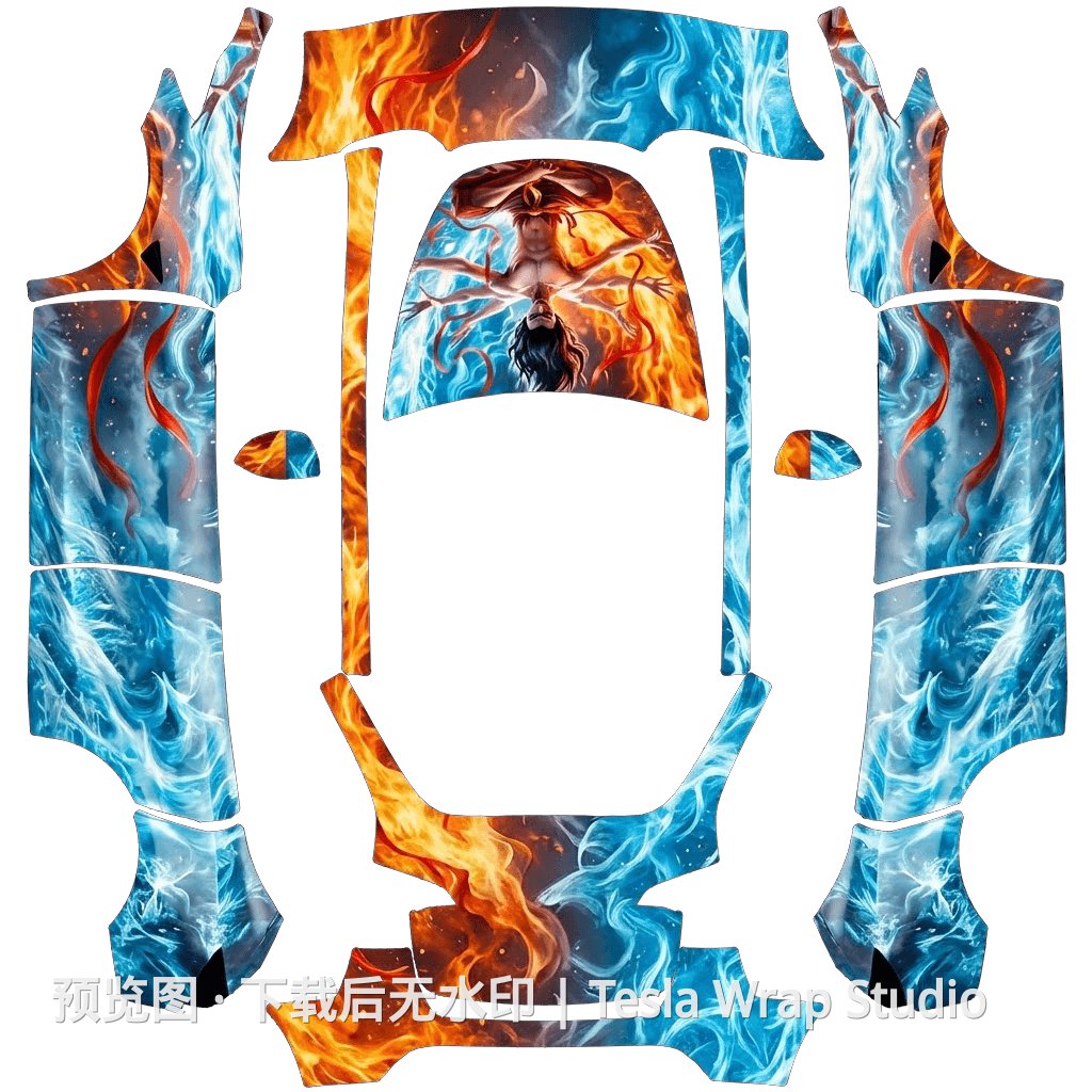 哪吒主题 - Model Y - Model Y 特斯拉喷漆车间模板
