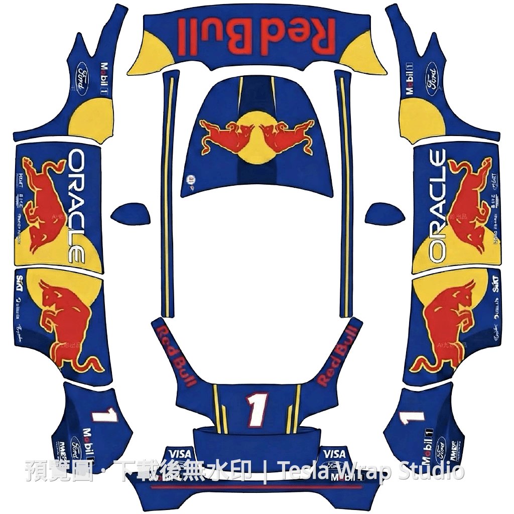 Red Bull 賽車塗裝系列 - Model Y