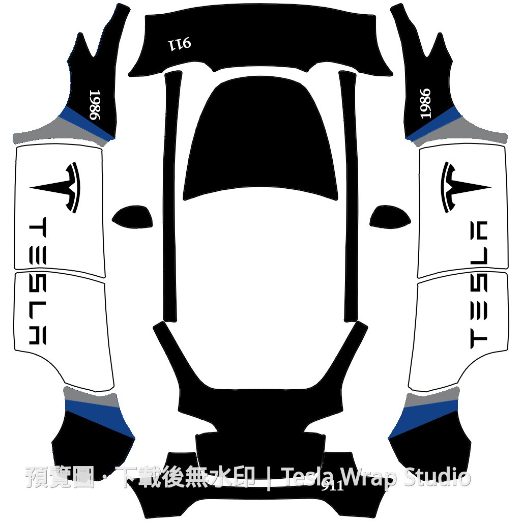 仿美警 Tesla 主題 - Model Y