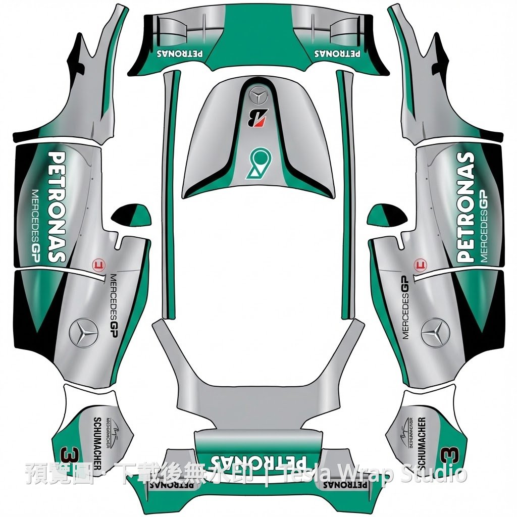 2010 Schumacher Mercedes 復出賽季限定版 - Model Y
