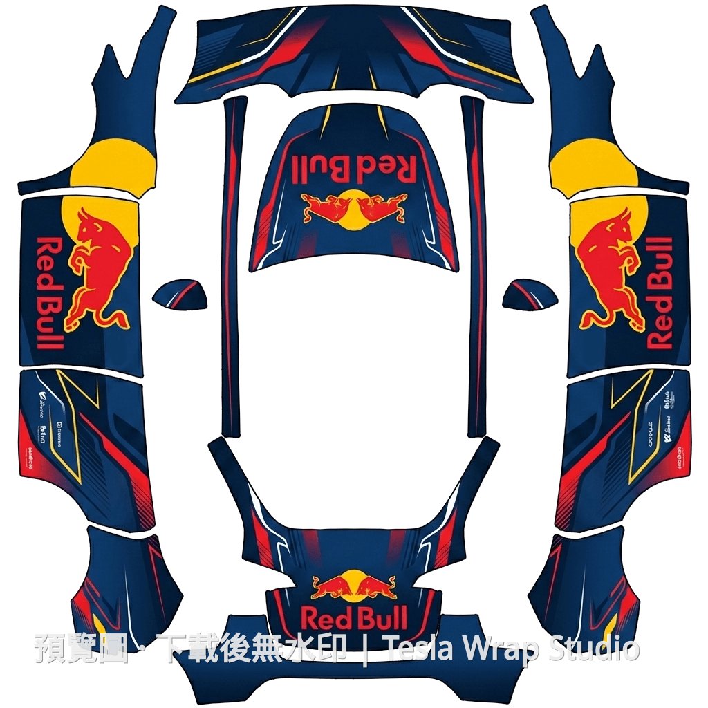Model Y Red Bull F1 -26 主題車體外觀範本