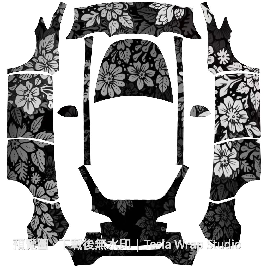 好看花紋 Model Y 車體外觀範本