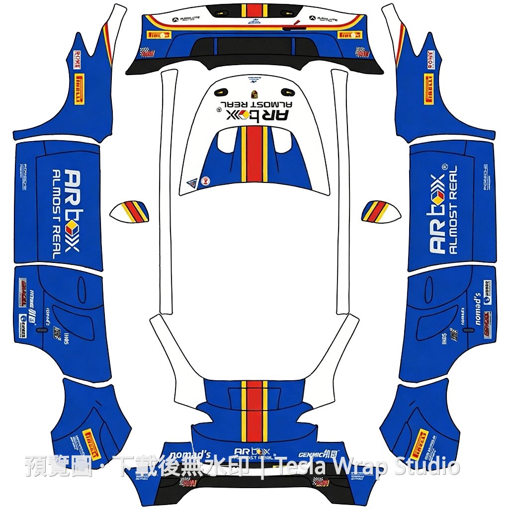 Porsche GT3 Rothmans 塗裝系列 - Model Y