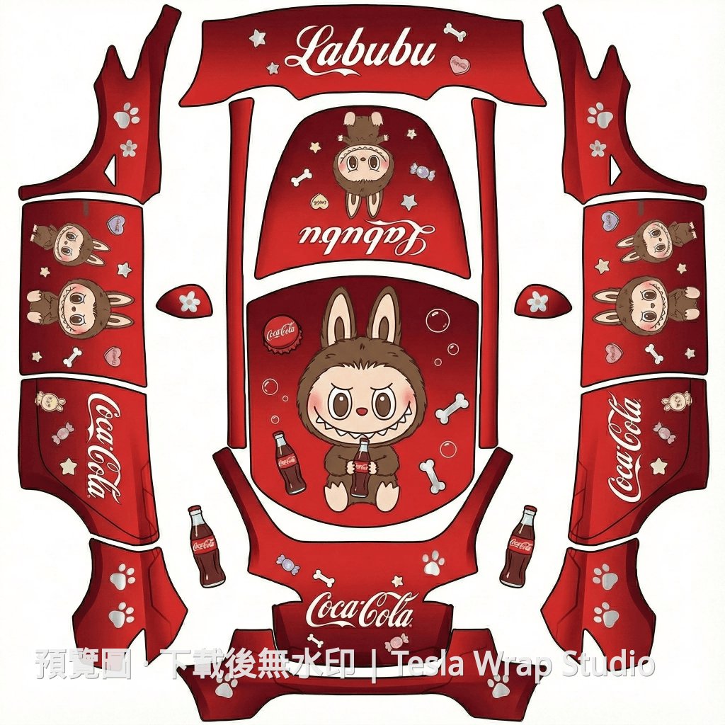 Model Y Labubu 主題車體外觀範本