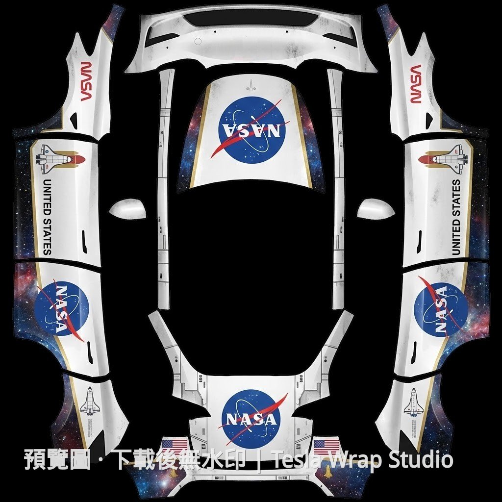 Model Y NASA 主題車體外觀範本