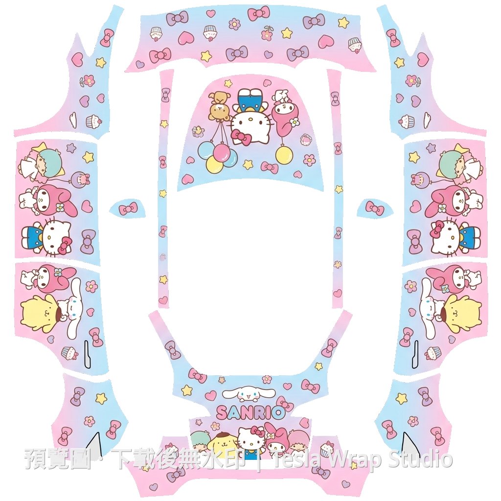 Model Y Hello Kitty 主題車體外觀範本