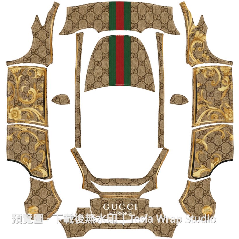Model Y Gucci 主題車體外觀範本